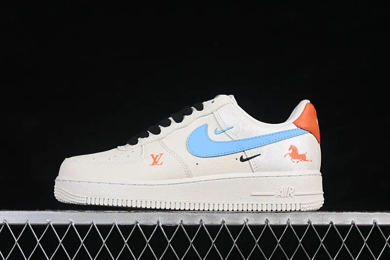 All Categories Nk Air Force 1 Air Force Series Nk Air Force 1 Low Air Force Low Nike Air Force 1'07 Low Co-branded Year of the Horse limited color splicing silk Air Force 1 low-top casual sneakers FV3694-100
